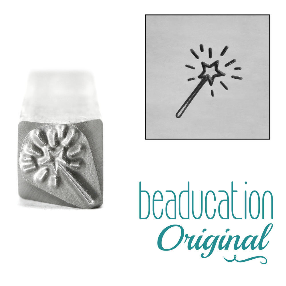 Metal Stamping Tools Magic Wand Metal Design Stamp, 10mm - Beaducation Original